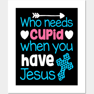 Cupid Valentine Blue Jesus Lover Posters and Art